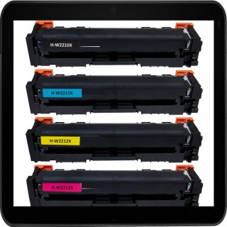 HP207X - TiDis Ersatzlasertoner Multipack mit je 1x XL Black,Cyan, Magenta, Yellow