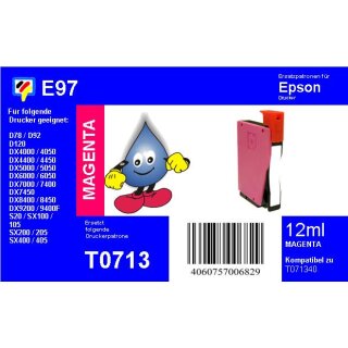 E97 - TiDis Ersatzpatrone - magenta - mit 12ml Inhalt ersetzt T0713