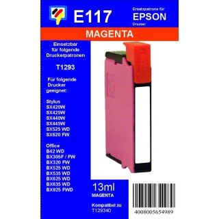 E117 - TiDis Ersatzpatrone - magenta - mit 13ml Inhalt ersetzt T1293