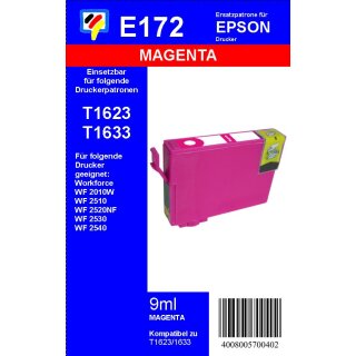 E172 - TiDis Ersatzpatrone - magenta - mit 9ml Inhalt ersetzt T1633XL