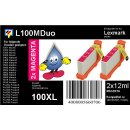L100MDuo - TiDis XL Ersatzpatronen Doppelpack - magenta-...