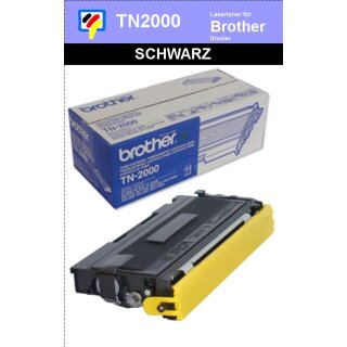 TN-2000 - schwarz - Brother Lasertoner mit 2.500 Seiten Druckleistung nach ISO