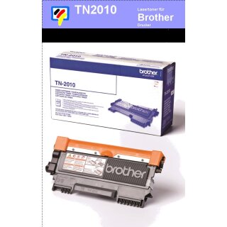 TN-2010 - schwarz - Brother Lasertoner mit 1.000 Seiten Druckleistung nach ISO