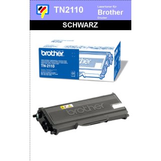 TN-2110 - schwarz - Brother Lasertoner mit 1.500 Seiten Druckleistung nach ISO
