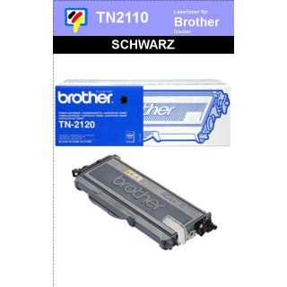 TN-2120 - schwarz - Brother Lasertoner mit 2.500 Seiten Druckleistung nach ISO