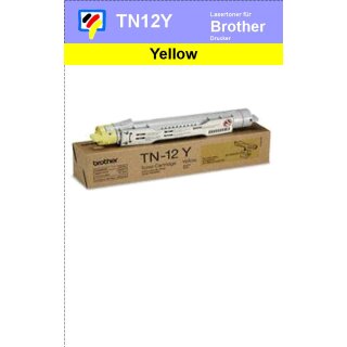 TN-12Y - yellow - Brother Lasertoner mit 6.000 Seiten Druckleistung nach ISO -VERSANDFREIE LIEFERUNG-