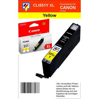 CLI551YXL - yellow - Canon Original Druckerpatrone mit  11ml Inhalt -6446B001-