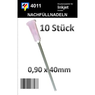 10er Packung Nachfüllnadeln, Refillnadel 0,90 x 40mm (Standard)