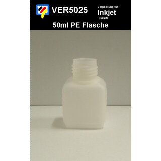 Flasche 50ml PE Flasche mit 25er Gewinde