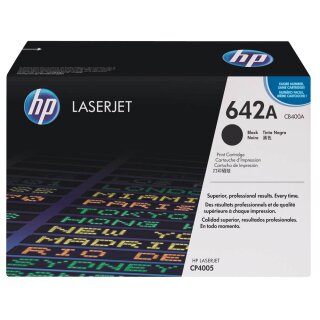 HP642A - CB400A - schwarz - Original HP Druckkassette mit 7.500 Seiten Druckleistung nach Iso