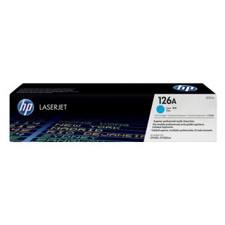 HP126A - CE311A - cyan - Original HP Druckkassette mit 1.000 Seiten Druckleistung nach Iso