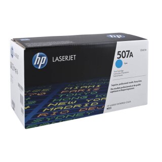 HP507A - CE401A - cyan - Original HP Druckkassette mit 6.000 Seiten Druckleistung nach Iso