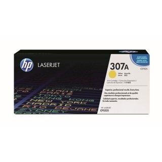 HP307A - CE742A - yellow - Original HP Druckkassette mit 7.300 Seiten Druckleistung nach Iso