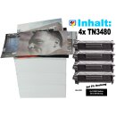 TN3480 / TN 3430 4er Sparset Ersatztoner Black für Brother 4x 8.000 Seiten Druckleistung