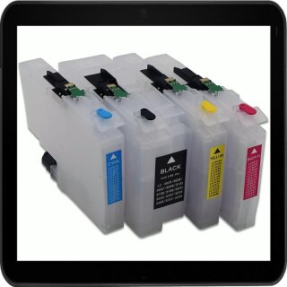 LC3237 + LC3239 - CISS / Easyrefillpatronen Multipack für LC3237 /LC3239XL - Black, Cyan, magenta, Yellow - Leerpatronenset mit Chips