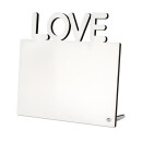 Rahmenloser Fotoaufsteller mit Schriftzug "Love" für den Sublimationsdruck 180 x 180mm