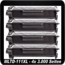 MLT-D111XL TiDis Ersatzlasertoner Multipack mit 4x 3.000 Seiten Druckleistung nach Iso - ersetzt 12xSU810A