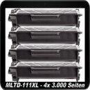 MLT-D111XL TiDis Ersatzlasertoner Multipack mit 4x 3.000 Seiten Druckleistung nach Iso - ersetzt 12xSU810A