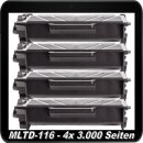 SU820A - TiDis Ersatzlasertoner Multipack mit 4x 3.000 Seiten Druckleistung nach Iso - ersetzt 4x MLTD116