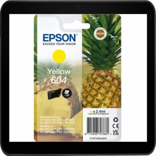 T604 yellow Epson Druckerpatrone mit 2,4ml Inhalt - C13T10G44010 Ananas