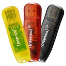 3 Intenso USB-Sticks Rainbow Line rot, gelb, schwarz 16 GB