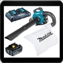 makita DUB363PT2V Akku-Laubsauger-bläser-Set 2x 18,0...