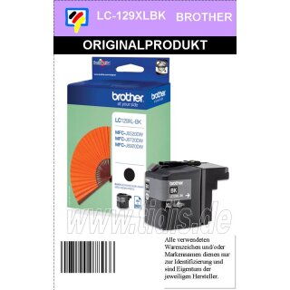 LC129XLBK Originale Brother Druckerpatrone black XL - 2.400 Seiten nach ISO