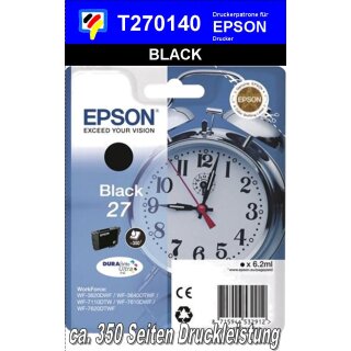 T270140 - black - Epson Druckerpatrone 6,2ml Inhalt für 350 Seiten Druckleistung - Durabrite Ultra