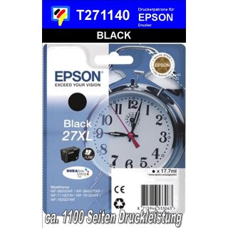 T271140 - black XL - Epson Druckerpatrone mit 17,7ml Inhalt für 1100 Seiten Druckleistung - Durabrite Ultra