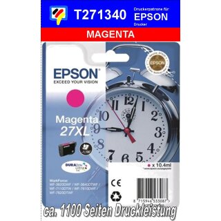 T271340 - magenta XL - Epson Druckerpatrone mit 10,4ml Inhalt für 1100 Seiten Druckleistung - Durabrite Ultra