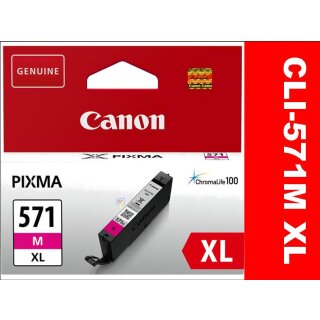 CLI-571MXL Canon Tintenpatrone magenta mit ca. 645 Seiten Druckleistung nach ISO lt. Hersteller