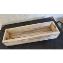 Dekoablage Pflanzschale aus Holz mit Tragegriffen (11cm H...