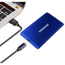 SAMSUNG Portable T7 2 TB externe SSD-Festplatte blau