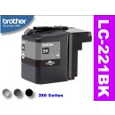 LC-221BK - schwarz - Original Brotherpatrone mit 260...