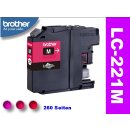 LC-221M - magenta - Original Brotherpatrone mit 260...