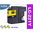 LC-221Y - yellow - Original Brotherpatrone mit 260 Seiten...