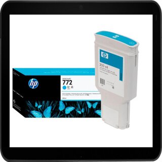 HP772 Cyan HP Druckerpatrone mit ca. 300ml Inhalt - CN636A