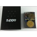 Meine letzten 10 Pfennig - mit echten deutschen 10 Pfennigstück auf einen Original Zippo Sturmfeuerzeug - Chrom poliert