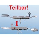 Camping & Outdoor 9-teiliges Klapp-Besteck aus Edelstahl