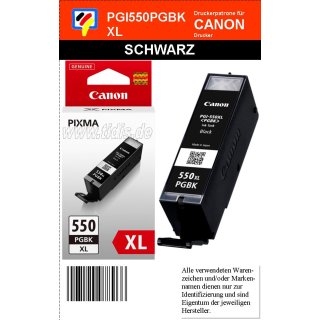 PGI550BKXL - schwarz - Canon Original Druckerpatrone mit 22ml Inhalt -6431B001-