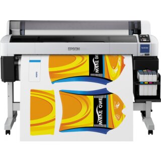 44" (111,8 cm) Starterpaket für Sublimationsdruck Nummer 5 - Epson SureColor SC-F6200 mit einer Druckbreite von 111,8mm inkl. 4 Liter Sublimationstinte und passendes Papier