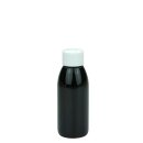 PET Flasche RIGOLETTO 100 ml schwarz mit weißen...