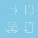 Visitenkartenformatige HP EVERYDAY 100 Blatt glänzende Laminierfolien - 80 micron