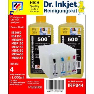 IRP844 - Druckkopfreinigungs- & Rettungskit - kompatibel zu PGI2500 - MB5150