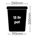 TiDis-Grow - AUTOPOT - POT 1 POT SYSTEM 15 L TOPF - SCHWARZ