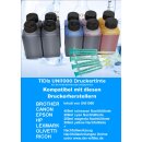 1000ml  TiDis Universal Druckertinte / Nachfülltinte für Brother Drucker - 400ml schwarz und je 200ml cyan, magenta, yellow