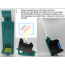HP45 Nachfüllpack - HP45 Recyclingpatrone + Nachfüllclip + 100ml TiDis Druckertinte