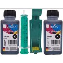 HP45 & HP15 Nachfüllclip + 200ml  Black Dye TiDis Druckertinte - Zum Nachfüllen durch den Druckkopf! V.2.0