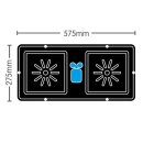 TiDis Grow – AutoPot Easy2Grow Erweiterungsmodul (2× 8,5 L Töpfe + Untertasse + Zubehör)