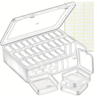 30 Stück Transparente Kunststoff-Aufbewahrungsboxen für Samen